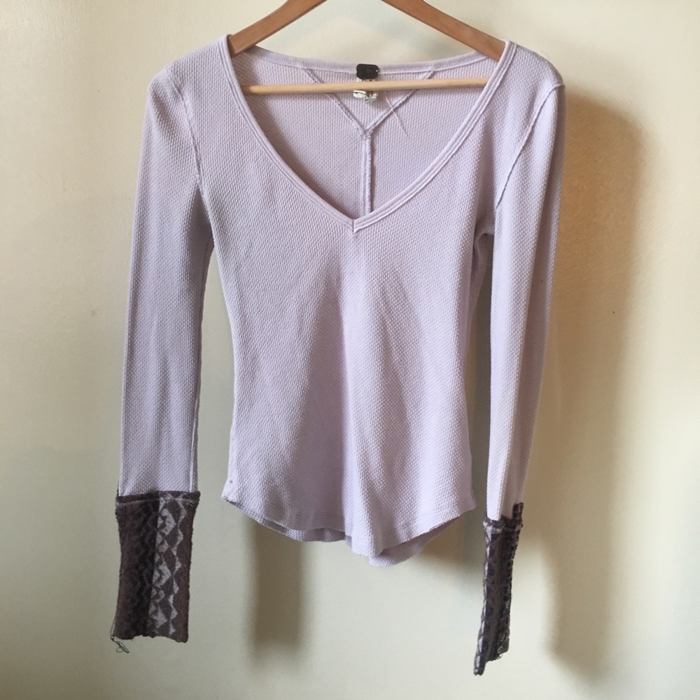 Free People purple thermal top